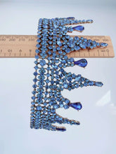 Sapphire Blue Rhinestone Crown – Luxury Bridal Tiara for Weddings