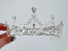 Handmade Crystal Floral Bridal Tiara Elegant Wedding Crown