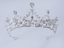 Handmade Crystal Floral Bridal Tiara Elegant Wedding Crown