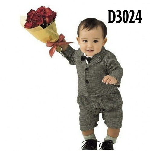 Kid Children Boys baby Gentleman Pageboy Wedding Bowtie Suits Romper Outfits Set