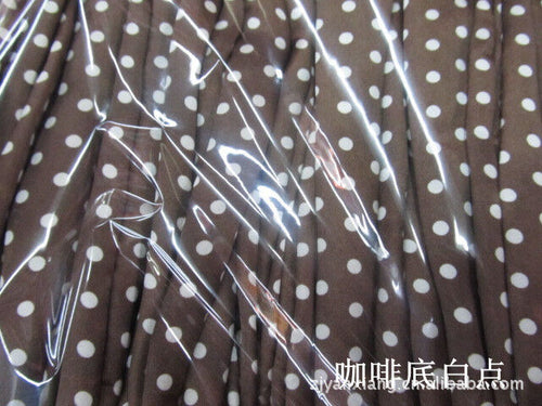 1pc Fashion Chic Women wire Girl Bunny rabbit bow Hair scarf wrap head band brown & dots