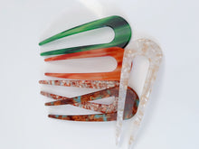 Women Acrylic Hair Fork - Vintage look French U Shape Hairpin updos