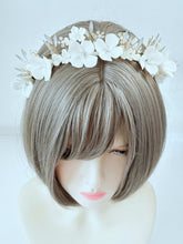 White Floral Bridal Headband – Handmade Wedding Hairpiece