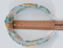 Embroidered Floral Mesh Headband – Pastel Vintage Wide Hairband for Women & Girls
