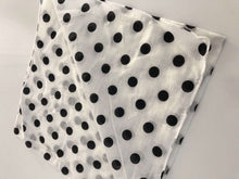 Retro 70' 80' Cotton Polka Dots Bandana Hair Headband Wrap Scarf White with Black Dots