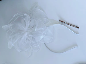 White Melbourne Cup Hat headband