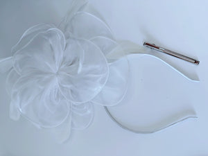 White Melbourne Race Cup Hat Clip