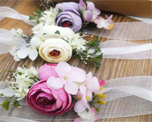 Women Girls Wedding Bride Bridesmaid Fairy Wrist Flower Corsage Bracelet