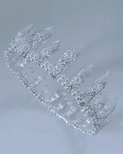 Regal Crystal Tiara with Pearls - Elegant Ice Queen Crown