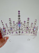 Purple and Silver Crystal Tiara - Elegant Tiara for Weddings & Events