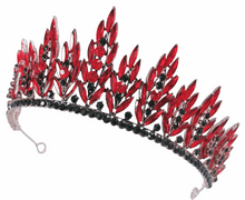Red Crystal Tiara - Elegant Tiara for Weddings & Events