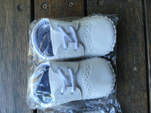 Baby Boy White Christening shower wedding Party pageboy PVC leather first Shoes Cream white
