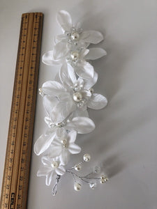 Women Pure White Flower Wedding Bride Party Hair Head Headband Fascinator PROP