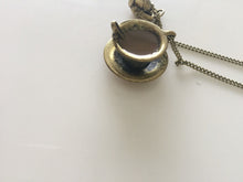 Women Girls BOHO Retro Copper Teapot Soup bowl Necklace Long Chain Pendant Gift