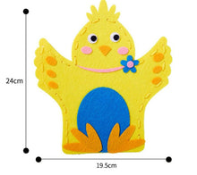 Easter Chicken Eggs Hunt Bag School Sewing Kids Craft DIY Hand Puppet Kit Gift