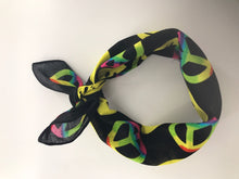 Women Girl Yellow Smile Peace Symbol Party Bandana Hair Headband Wrap Scarf