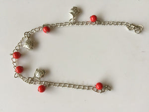 Women Girl Fashion Red turquoise Fish Wrist Anklet Bracelet Chain Gift for her