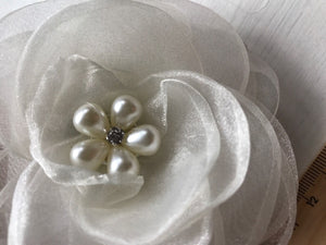 Baby Girl Kid Children Beige Creamy White Lace Flower Party headband hair band