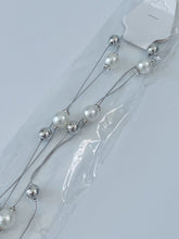 Women Lady Girls Pearl Slim Party Metallic Silver Chain Beads Dress Tassel Belt