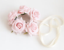 Women Girl wedding Pink Rose flower bride Party Hair Tiara Headband Garland