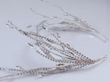 Women Silver Rhinstone Crystal Leaf Function Party Hair Head Band Headband Hoop