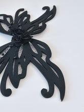 Women Girl Halloween Costume Fairy Black Halo Butterfly Wing Hair Clip Accessory