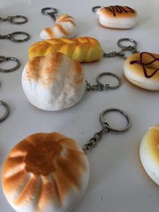 3x Slow rising Scented Bakery Bread Keyring Squeeze toy Strap