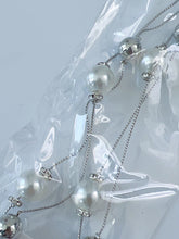 Women Lady Girls Pearl Slim Party Metallic Silver Chain Beads Dress Tassel Belt