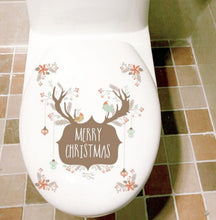 Merry Christmas Reindeer Removable Art Vinyl shop Window Door Sticker Wall Decor