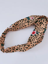 Women Boho Cross Twist Leopard Flower Hair head band Headband Wrap bandana