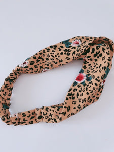 Women Boho Cross Twist Leopard Flower Hair head band Headband Wrap bandana