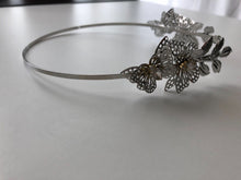 Women Silver Color boho Butterfly Fairy bride Party Hair Headband Crown Tiara