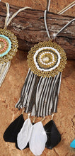 Women Lady Feather tassel DREAM CATCHER Retro Bohemian Beach long Necklace