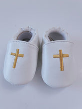 Baby Boy Girl White Christening Cross Wedding Formal Party Synth Leather Shoes