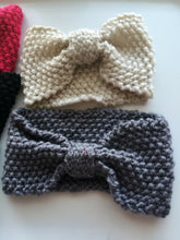 Women Girl 70' Retro Party bow boho Warm Crochet knit Headband Hair band Wrap