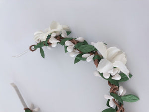 Wedding flower Girl Vine Women Hair band head piece Tiara Crown Hoop garland