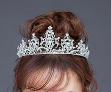 Women Silver Rhinestone Crystal Bride Party Hair Princess Headband Crown Tiara