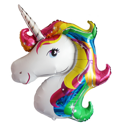 2x Girl Children BIG Unicorn Pony Birthday Party Foil Balloons Hanging decors