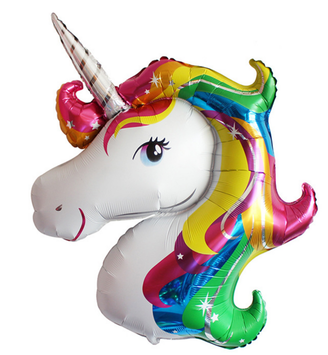 2x Girl Children BIG Unicorn Pony Birthday Party Foil Balloons Hanging decors