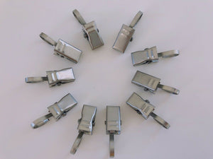 AU 10x Small Stainless Steel Metal Curtain Hanging Clips Claws with Hook Clamps