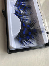 Blue Dot Black Costume Feather Exaggerated Party Fake False Eyelashes Eye lashes