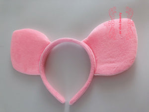 Women Girl Boy Children Pink Pig Big Ear Costume party hair head band Headband