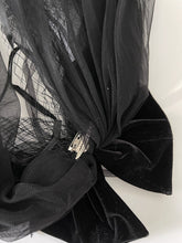 Women Girl Wedding Bride Halloween head hair Black Lace Bow Ribbon Party Veil
