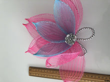Blue Pink Flower Race Prom Performance Dance Party Hair headpiece Fascinator