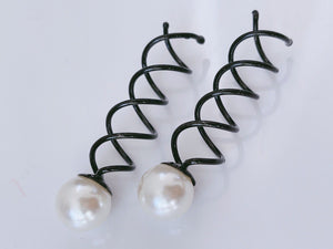 2x Women Girl Pearl Wedding Professional Hair Bun Styling Twist Bobby Pin Grips