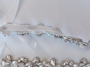 Women Crystal Rhinestone Prom Wedding Waist Dress Satin Sash Belt Waistband