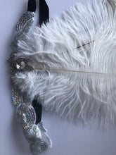 Women Lady retro White Feather Flapper Party Hair headband accessory fascinator