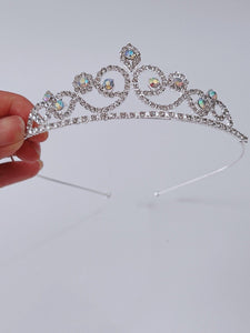 Birthday Wedding flower Girl Crystal Hair band head piece Tiara Crown garland