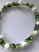 Women wedding White Flower bride leaf Party Hair Headband Crown Prop Garland