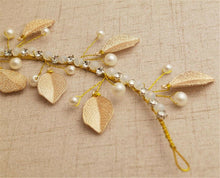 Women Boho Retro Pearl Gold Golden leaf Party Hair Head band Headband Fascinator